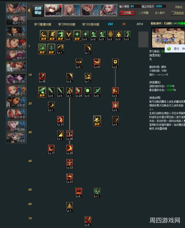 dnf女鬼剑技能加点图(dnf70级版本)