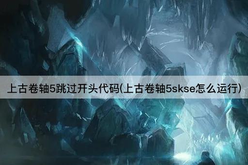 上古卷轴5跳过开头代码(上古卷轴5skse怎么运行)