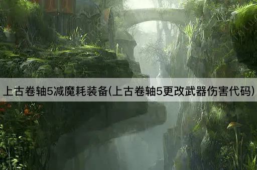上古卷轴5减魔耗装备(上古卷轴5更改武器伤害代码)