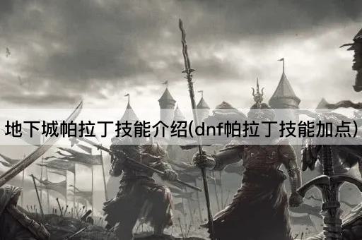 地下城帕拉丁技能介绍(dnf帕拉丁技能加点)