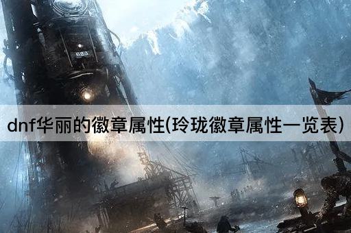 dnf华丽的徽章属性(精致徽章属性全览)