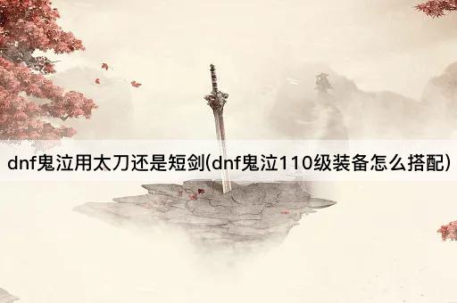 dnf鬼泣用太刀还是短剑(dnf鬼泣110级装备怎么搭配)