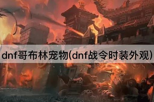 dnf哥布林宠物(dnf战令时装外观)